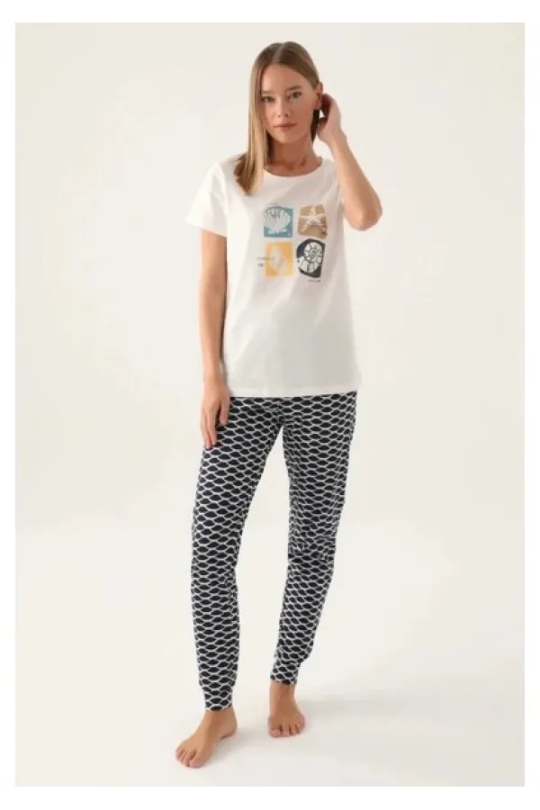 Arnetta 2871-S Kadın Kısa Kol Pijama Takımı Arnetta 2871-S Kadın Kısa Kol Pijama Takımı