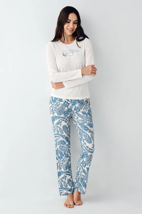 Pierre Cardin 9074-S Kadın Uzun Kol Pijama Takım Pierre Cardin 9074-S Kadın Uzun Kol Pijama Takım