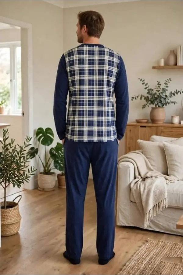 Çift Kaplan 8219 Erkek Uzun Kol Pijama Takımı Çift Kaplan 8219 Erkek Uzun Kol Pijama Takımı