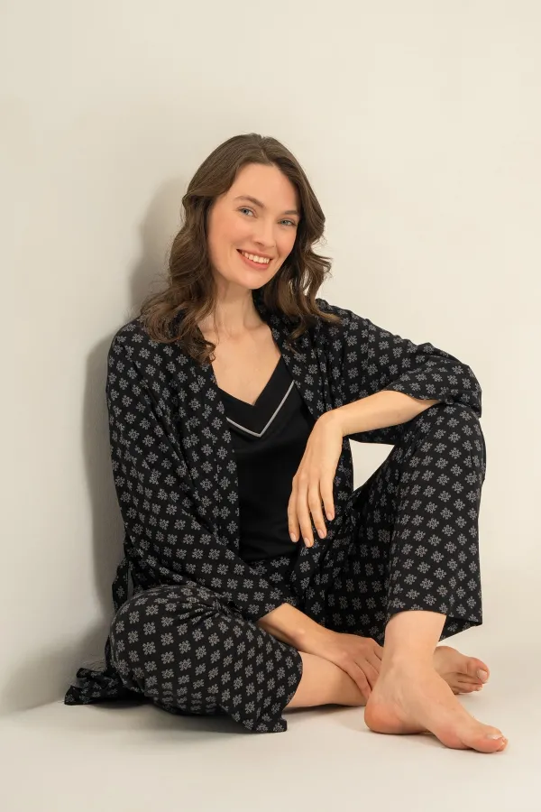 Pierre Cardin 9291-S Kadın 3Lü Pijama Takımı Pierre Cardin 9291-S Kadın 3Lü Pijama Takımı