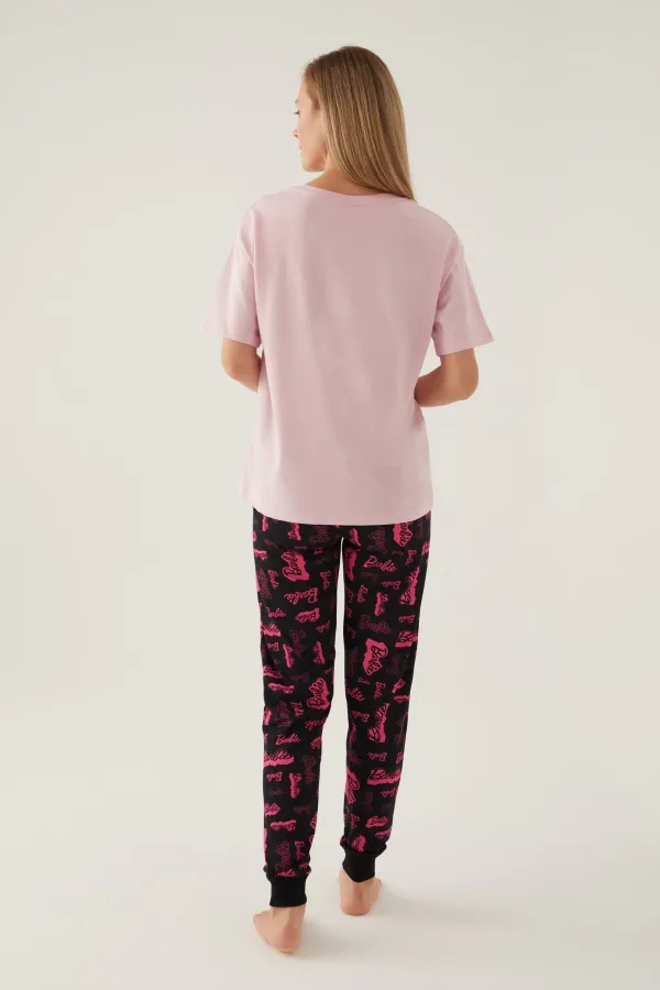 Barbie L1704-S Kadın Kısa Kol Pijama Takımı Barbie L1704-S Kadın Kısa Kol Pijama Takımı