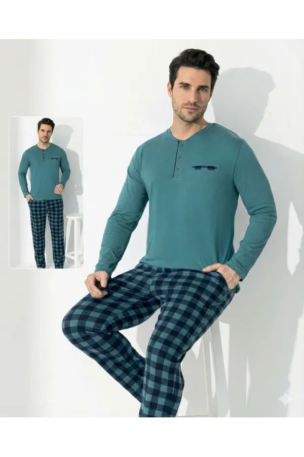 Boyraz 0689 Erkek Uzun Kol Penye Pijama Takımı Boyraz 0689 Erkek Uzun Kol Penye Pijama Takımı