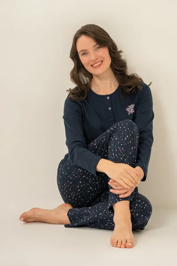 Arnetta Ar3775-S Kadın Uzun Kollu Pijama Takım Arnetta Ar3775-S Kadın Uzun Kollu Pijama Takım