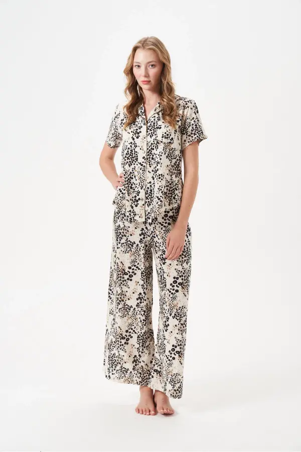 PJS 29049 Kadın Düğmeli Pijama Takım PJS 29049 Kadın Düğmeli Pijama Takım