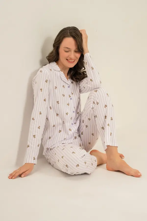 Rolypoly Rp3913-S Kadın Gömlek Pijama Takım Rolypoly Rp3913-S Kadın Gömlek Pijama Takım