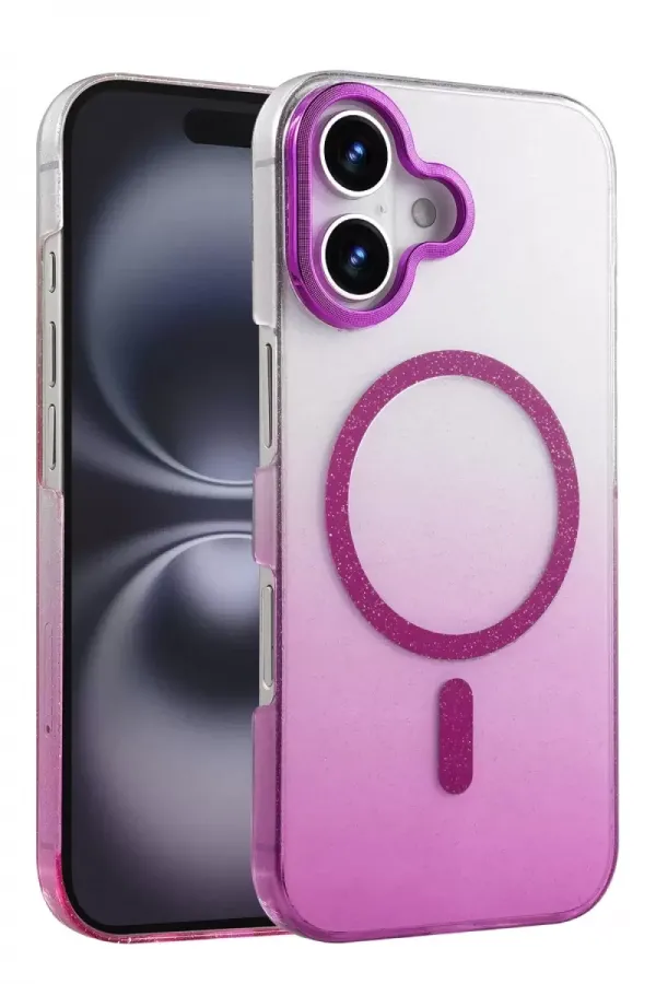 Newface Apple İphone 16 Glossy Magsafe Kapak - Mor Newface Apple İphone 16 Glossy Magsafe Kapak - Mor