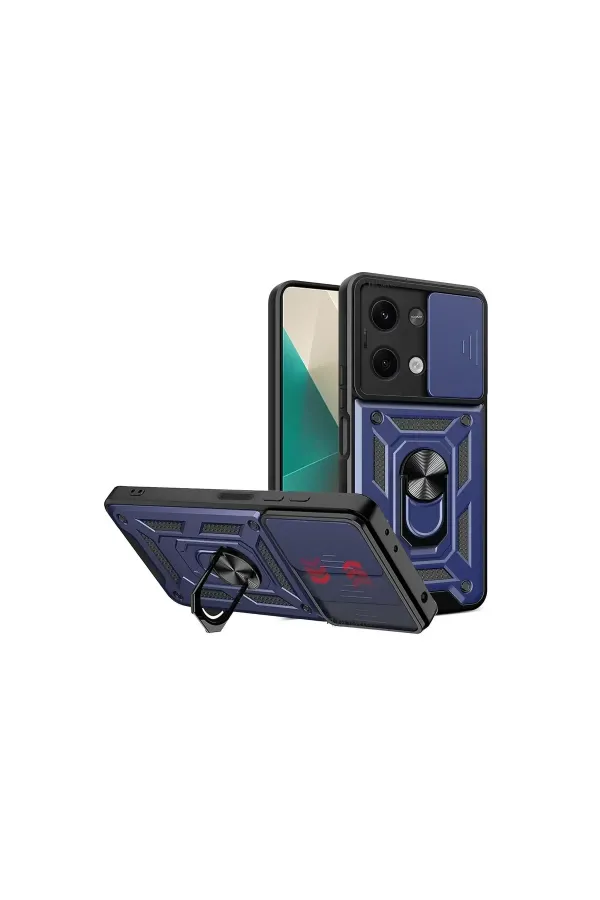 Xiaomi Poco X6 Kılıf Pars Lens Yüzüklü Silikon - Lacivert Xiaomi Poco X6 Kılıf Pars Lens Yüzüklü Silikon - Lacivert