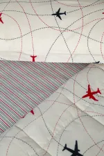 Plane Tek Kişilik Yatak Örtülü Set Plane Tek Kişilik Yatak Örtülü Set