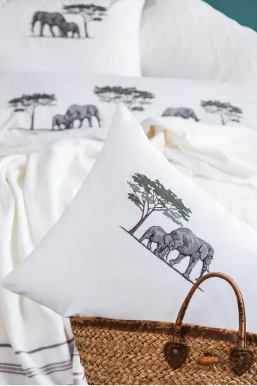 Çift Kişilik Aleph White Timeless Yatak Örtüsü Nevresim Prime Set