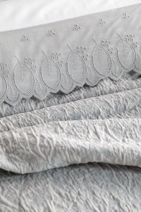 ÇİFT KİŞİLİK YATAK ÖRTÜSÜ NEVRESİM SET TOLEDO GRI - YATAK ORTUSU ÇİFT KİŞİLİK YATAK ÖRTÜSÜ NEVRESİM SET TOLEDO GRI - YATAK ORTUSU