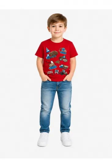 1-4 Yaş Erkek Çocuk %95 Pamuklu Tişört