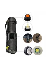 Mini Güçlü Şarjlı Pilli El Feneri Wt-304 Mini Güçlü Şarjlı Pilli El Feneri Wt-304