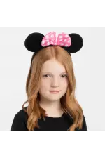 Pembe Fiyonklu Minnie Mouse Tacı Mini Kulak Pembe Fiyonklu Minnie Mouse Tacı Mini Kulak