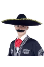 Sombrero Meksika Şapkası Mariachi Altın Şeritli Yetişkin Boy Sombrero Meksika Şapkası Mariachi Altın Şeritli Yetişkin Boy