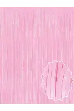 Soft Pembe Püsküllü Kapı Perdesi - Parti, Baby Shower, Cinsiyet Partisi 1x2 M Soft Pembe Püsküllü Kapı Perdesi - Parti, Baby Shower, Cinsiyet Partisi 1x2 M