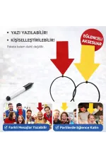 Kişiselleştirilebilir Ok İşaretli Mesaj Tacı (2’li Set Sarı-kırmızı) Kişiselleştirilebilir Ok İşaretli Mesaj Tacı (2’li Set Sarı-kırmızı)
