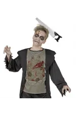 Kafaya Saplanmış Halloween Kanlı Testere Şaka Tacı Kafaya Saplanmış Halloween Kanlı Testere Şaka Tacı