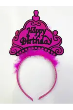 Happy Birthday Yazılı Neon Renk Taç 12 Adet Happy Birthday Yazılı Neon Renk Taç 12 Adet
