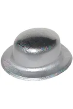 Gümüş Renk Hologramlı Plastik Yuvarlak Melon 27x24 Cm Gümüş Renk Hologramlı Plastik Yuvarlak Melon 27x24 Cm