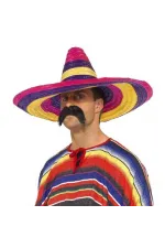 Sombrero Meksika Şapkası Renkli Örme Hasır Yetişkin Boy Sombrero Meksika Şapkası Renkli Örme Hasır Yetişkin Boy