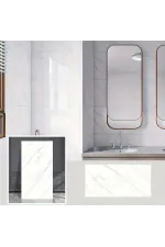 Beyaz Mermer Desenli Alüminyum Plastik Duvar Sticker Beyaz Mermer Desenli Alüminyum Plastik Duvar Sticker
