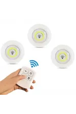 Kablosuz Uzaktan Kumandalı 3lü Led Lamba Seti Kablosuz Uzaktan Kumandalı 3lü Led Lamba Seti