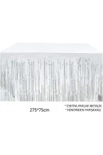 Gümüş Metalize Masa Eteği 275x75 Cm – Kendinden Yapışkanlı Gümüş Metalize Masa Eteği 275x75 Cm – Kendinden Yapışkanlı