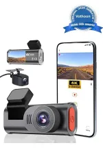 4k Wifi Çift Kameralı Araç Kamerası Gece Görüşlü G-sensörlü Dash Cam 170 Derece 4k Wifi Çift Kameralı Araç Kamerası Gece Görüşlü G-sensörlü Dash Cam 170 Derece