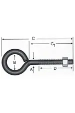 Kapalı Metrik Kanca M5 / 21x100 - 100 Adet
