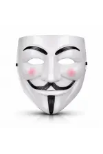 V Mask Premium Vendetta Beyaz Maske (guy Fawkes Stil) V Mask Premium Vendetta Beyaz Maske (guy Fawkes Stil)
