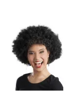 Siyah Renk Kıvırcık Afro Bonus Peruk Parti Peruğu Siyah Renk Kıvırcık Afro Bonus Peruk Parti Peruğu