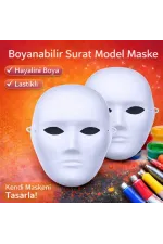 Boyanabilir Surat Model Maske – Lastikli | Kendin Tasarla Boyanabilir Surat Model Maske – Lastikli | Kendin Tasarla