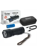 Cree Q8- Xpg 8+1 Led Şarjlı El Feneri Wt-623 Cree Q8- Xpg 8+1 Led Şarjlı El Feneri Wt-623