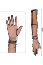 Uzun Boy Likralı Siyah Renk Yetişkin Mega Tül Eldiven 53 Cm Uzun Boy Likralı Siyah Renk Yetişkin Mega Tül Eldiven 53 Cm