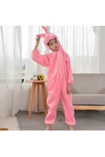 Çocuk Tavşan Kostümü Pembe Renk 4-5 Yaş 100 Cm Çocuk Tavşan Kostümü Pembe Renk 4-5 Yaş 100 Cm