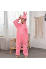 Çocuk Tavşan Kostümü Pembe Renk 4-5 Yaş 100 Cm Çocuk Tavşan Kostümü Pembe Renk 4-5 Yaş 100 Cm