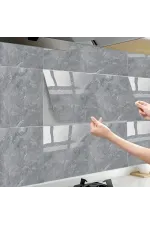 Gri Mermer Desenli Alüminyum Plastik Duvar Sticker Gri Mermer Desenli Alüminyum Plastik Duvar Sticker