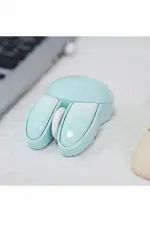 Tavşan Figürlü Kablosuz Mouse Pil Dahil Etiket Hediyeli Mavi Tavşan Figürlü Kablosuz Mouse Pil Dahil Etiket Hediyeli Mavi