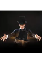 Yetişkinler İçin Siyah Renk Ringmaster Sihirbaz Şapkası Silindir Şapka Yetişkinler İçin Siyah Renk Ringmaster Sihirbaz Şapkası Silindir Şapka