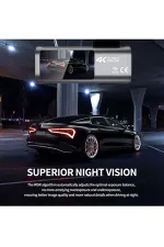4k Wifi Çift Kameralı Araç Kamerası Gece Görüşlü G-sensörlü Dash Cam 170 Derece 4k Wifi Çift Kameralı Araç Kamerası Gece Görüşlü G-sensörlü Dash Cam 170 Derece