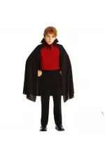 Siyah Yakalı Pelerin - Vampir Pelerin - Dracula Pelerin 90 Cm Siyah Yakalı Pelerin - Vampir Pelerin - Dracula Pelerin 90 Cm