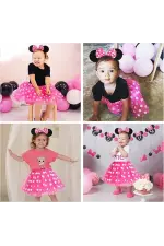 Pembe Fiyonklu Minnie Mouse Tacı Mini Kulak Pembe Fiyonklu Minnie Mouse Tacı Mini Kulak
