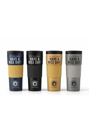 600 Ml Have A Nice Day" 600 Ml Çift Katmanlı Paslanmaz Çelik Termos Mug Alk4624 600 Ml Have A Nice Day" 600 Ml Çift Katmanlı Paslanmaz Çelik Termos Mug Alk4624