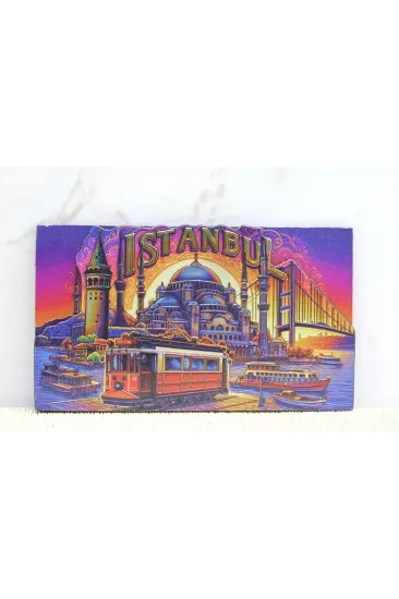 Ahşap İstanbul Temalı Magnet Alk4359 Ahşap İstanbul Temalı Magnet Alk4359
