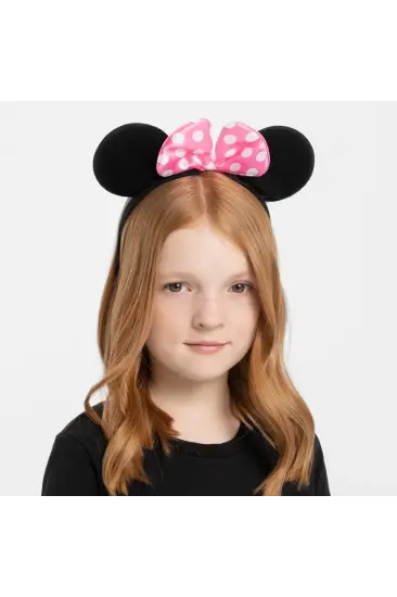 Pembe Fiyonklu Minnie Mouse Tacı Mini Kulak Pembe Fiyonklu Minnie Mouse Tacı Mini Kulak
