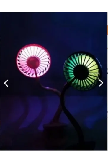 Portatif Işıklı Mini Klipsli Fan Portatif Işıklı Mini Klipsli Fan