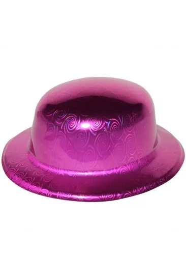 Pembe Renk Hologramlı Plastik Yuvarlak Melon 27x24 Cm Pembe Renk Hologramlı Plastik Yuvarlak Melon 27x24 Cm