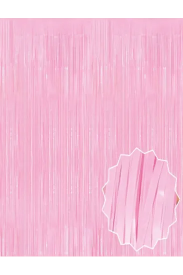 Soft Pembe Püsküllü Kapı Perdesi - Parti, Baby Shower, Cinsiyet Partisi 1x2 M Soft Pembe Püsküllü Kapı Perdesi - Parti, Baby Shower, Cinsiyet Partisi 1x2 M