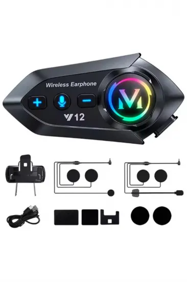 Y12 Motor Kask Kulaklık Rgb Modlu Radyolu Motosiklet Kulaklık 5.3 Bluetooth Intercom Y12 Motor Kask Kulaklık Rgb Modlu Radyolu Motosiklet Kulaklık 5.3 Bluetooth Intercom
