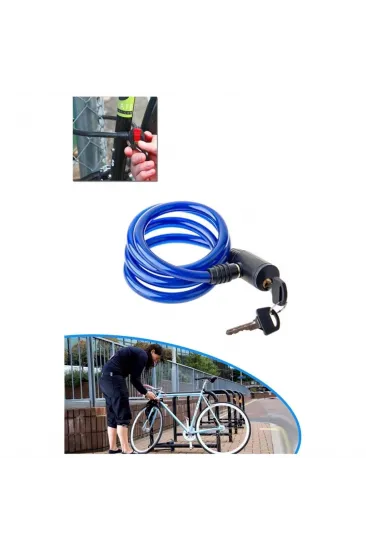 Bisiklet Kilidi Anahtarlı 17mm X 100cm Bisiklet Kilidi Anahtarlı 17mm X 100cm